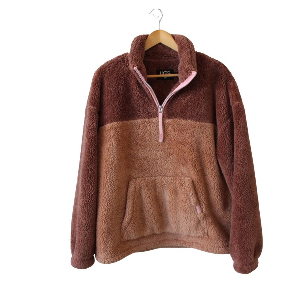 UGG Brown and Pink Fleece Jacket